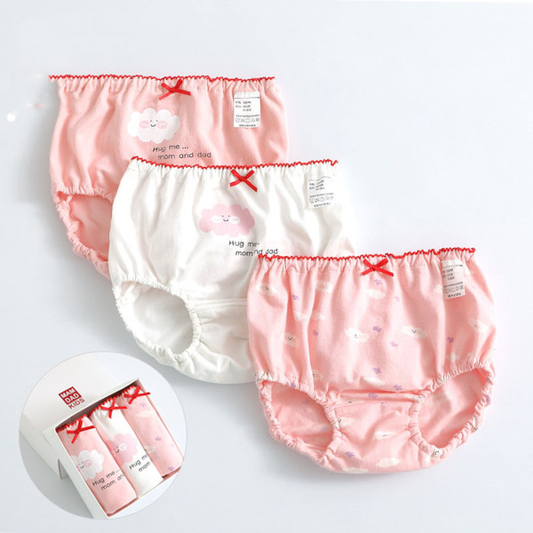 Three pieces Baby Shorts Baby Bread Pants Girls Triangle Shorts Children Printed Shorts PP Pants 95% Cotton