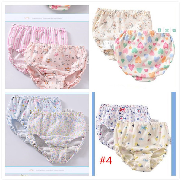 For Kids 1-6T 100% Cotton Baby Girls Panties Cute Printed Kids Cartoon Shorts Underwear Baby Girls Briefs Panties HQ Kids Underpants A101