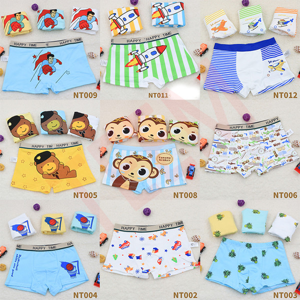 DHL 4pcs/lot Boys Baby Girls Children Underwear boxers Cartoon Underpants Kids Panties Panty Briefs Infant Teenagers 3-8Y