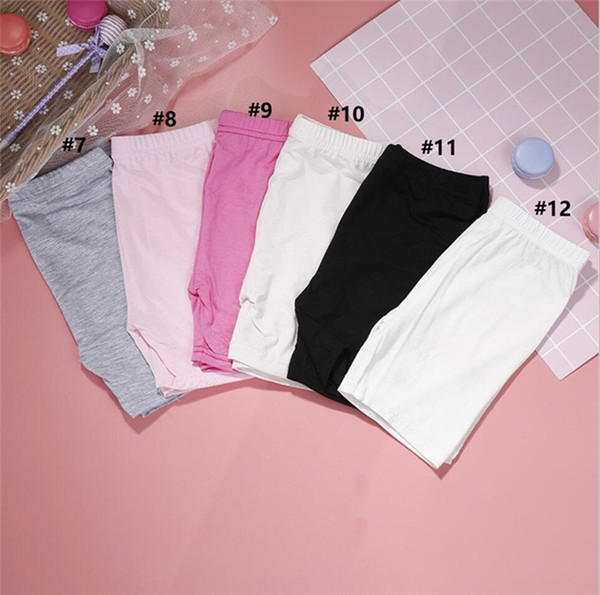 Children Modal Girls Elastic Safety Render Pants Baby Kids Dress Safety Panties Underwear Lace Short Tights Anti-alight Summer Shorts E3303