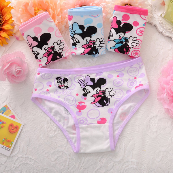4pcs 2019 Fashion Children Panties for Girls Female Child's underpants Lovely Cartoon Panties Child's underwear Baby Cloth