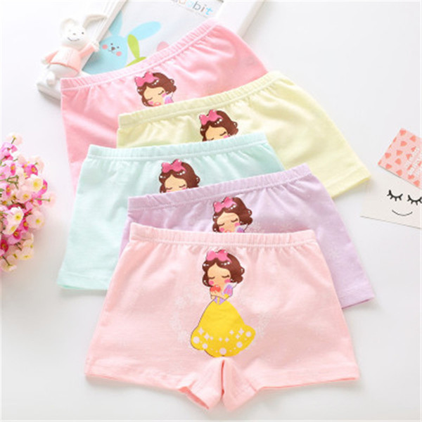 Children's Breathable Comfortable Cotton Underwear Cartoon Princess Printed Cotton Panties For Girls Cute Sweet Girl Boxers