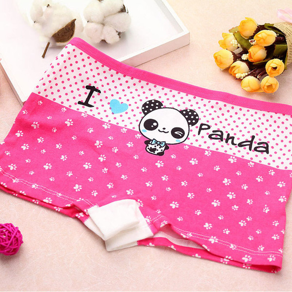 4Pcs/lot Pandas Dot Print Soft Cotton Cartoon Gilrs Boxer Kids Panties Children Underwears Baby girls panties -20