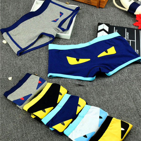 Women Little Monster Underwear Breathable Cotton Panties Shorts Girls Sports Boxers Underpants Brada U Convex Short Pants Men Panties