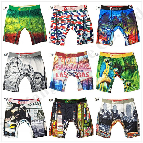 Unisex Ethika Technical Underwear Graffiti Hip hop Women Men Fitness Quick Dry Cotton Boxers Brand Sport Short Boxer Underpants A120301