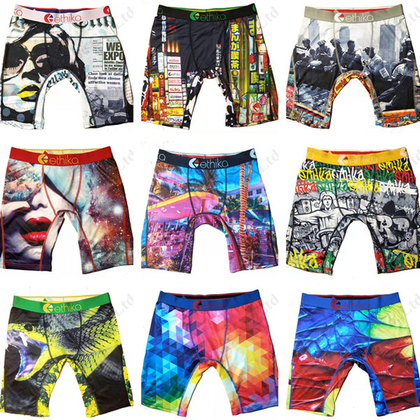 Cheap Panties Ethika Colors Underwears Women Men Quick Dry Sports Shorts Boxer Beach Swim Trunks Pants Graffiti Design Short Briefs A120301