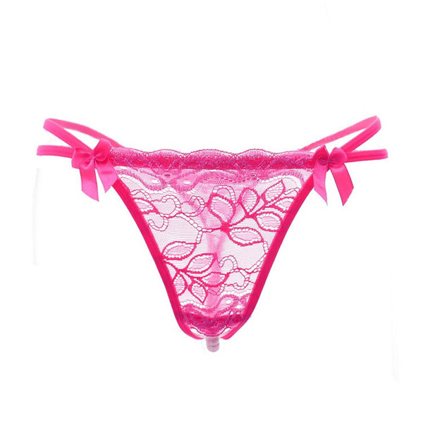 Women Girls Panties Sexy Lace Cotton Underpants Pearl Ladies Underwear Hollow Thong Low Waist Transparent Briefs Free Shipping