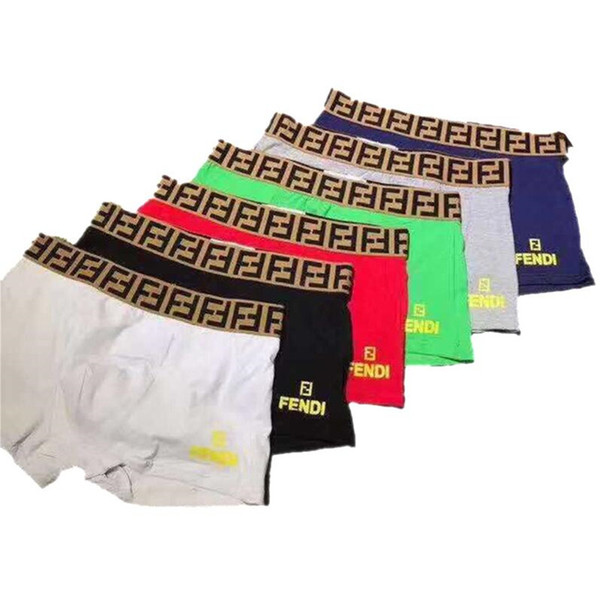 Boxers Letter Brand Mens Underwears Fashion Breathable Soft High Quality Shorts Men Underpants 5 Colors S-2XL A6503