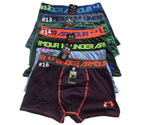 Men Brand UA Cotton Underwear Fashion Under Boxers Breathable Underpants Letter Print Shorts Mens Cuecas Tight Waistband Underpant 10pcs