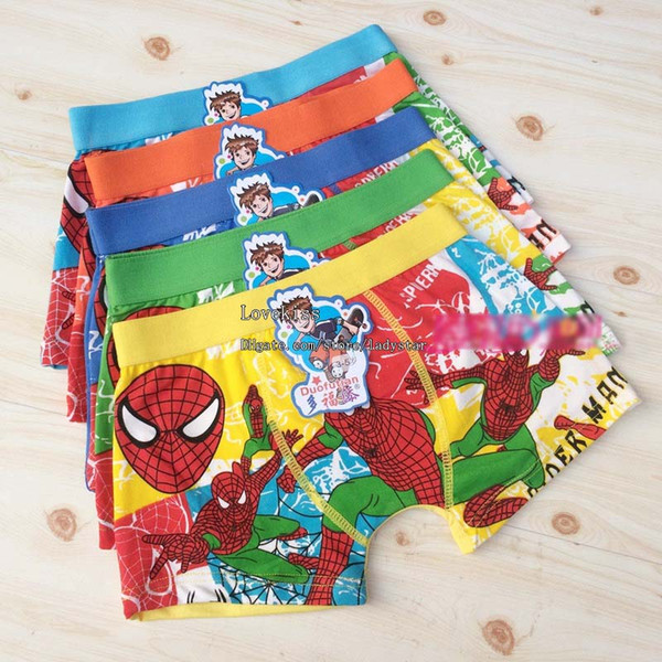 Spiderman Boxer Shorts Children Underwear Boy Boxer Briefs Cotton Boxers Children Clothes Kids Clothing Fashion Underwear Underpants C1086