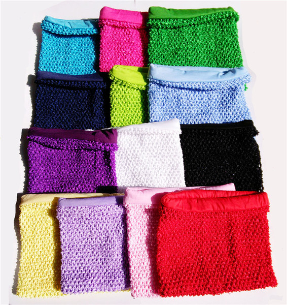 9x10inches Baby Lined Crochet Tutu Top Cute Color Girls Tube Top Chest Warp High Quality Crochet Tube Tops for Toddlers New Arrival CR0810