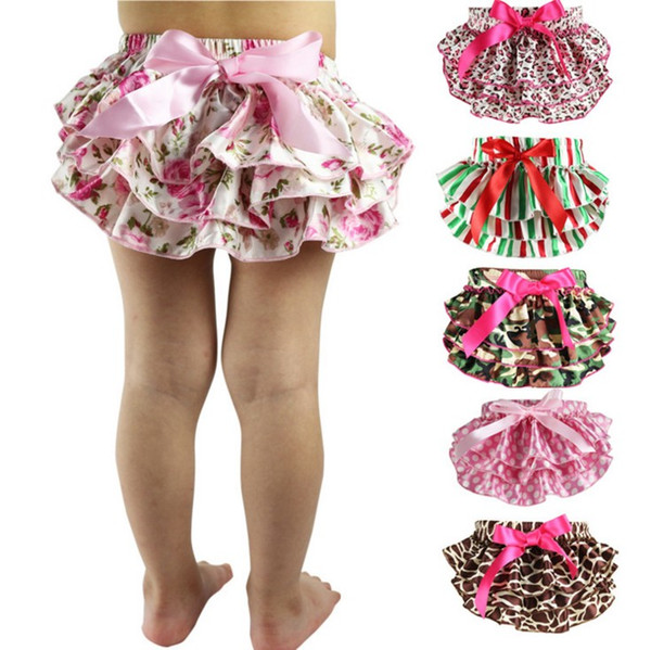 baby girls nice stain floral PP pants toddler ruffle panties briefs diaper cover children panties flowers panties brief