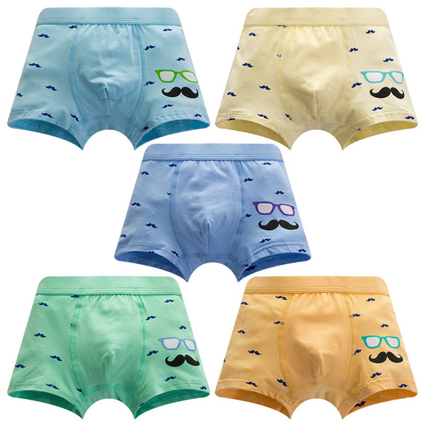 Maternity Kids Boy underwear Boxes Mustache Shorts Cotton Regenerated fibre Kids Clothing 2018 Wholesale