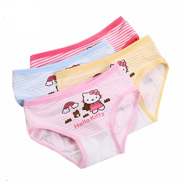 4pcs/lot 2017 new fashion kids panties girls' briefs female child underwear lovely cartoon panties children clothing baby clothe