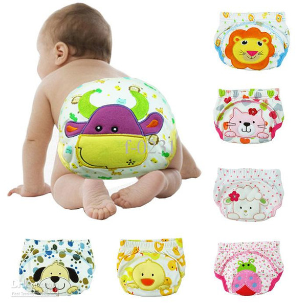 3 layers cartoon baby training pants waterproof cloth diaper pant potty toddler panties newborn underwear Reusable training pants b1469