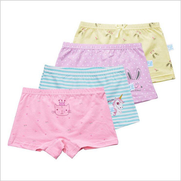 Baby Kids Panties Toddler Girls Soft Boxer Shorts Designer Short Cotton Cartoon Panty Girl Kids Short Briefs Children Underpants YL474