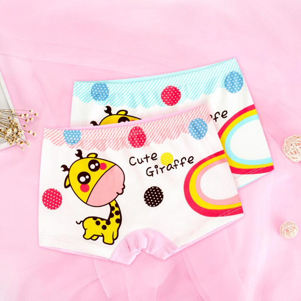 Hot style 4Pcs Girls art print Children's Fashion underwear Girls flat panties kids underpants Suitable for 3 to 13 year old girls S19JS051