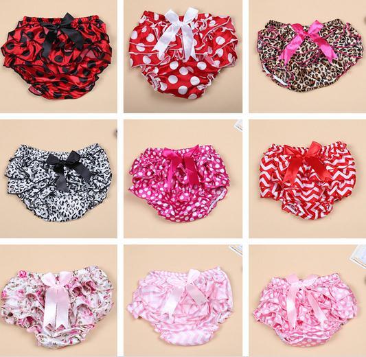 Fashion Baby Infant satin PP Pettiskirt Pants boxers Toddler Bloomers Ruffle Briefs 10colors S.M .L 0-3Y gift