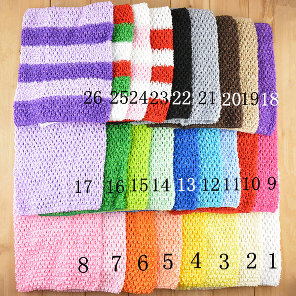 2015 New 26 colors 9 Inch Baby Girl Crochet Tutu Tube Tops Chest Wrap Wide Crochet headbands 20cm X 23cm