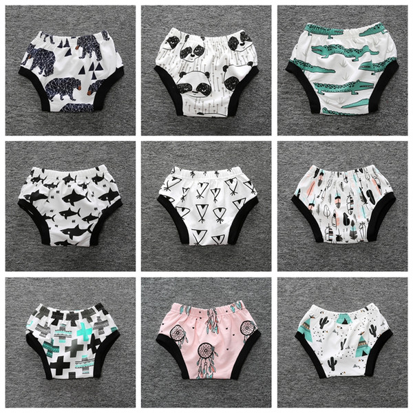 Baby INS Briefs Kids Fashion Underwear Toddler Cotton Panties Unisex Tent Bear Shorts Infant Training Shorts Panda Briefs Diaper Cover F413