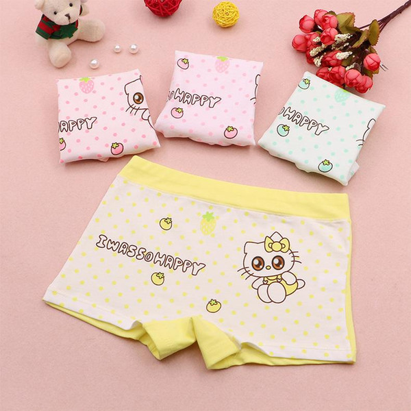 Girls' four point pants, combed cotton, children's underwear, cartoon, children's underwear 008#