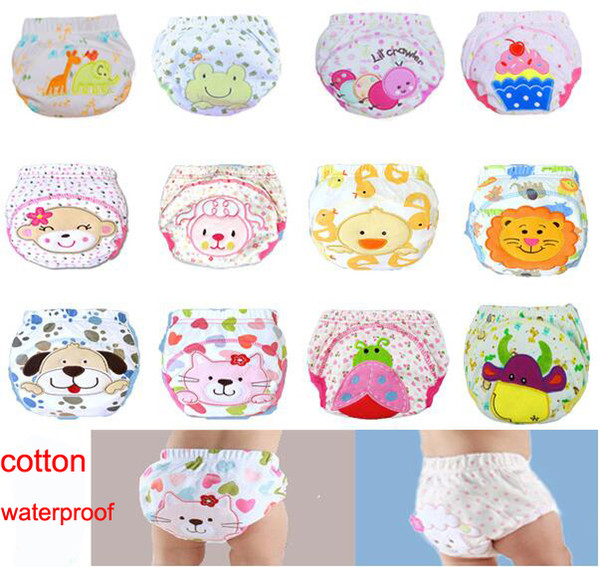 3 layers cartoon baby training pants waterproof diaper pant potty toddler panties newborn underwear Reusable training pants 12 designs