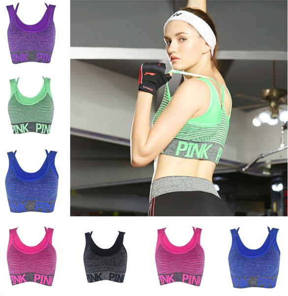 Sports Vest Adjustable Strap Bra Girls Yoga Running Vest Love Bras Elastic Fitness Underwear T5B004