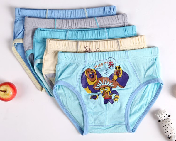 Cute Bear Decorate Cotton Children Underwear For Boys Boxer Kids Panties Briefs