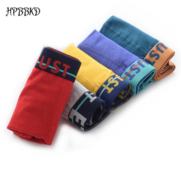 5pcs/lot Solid Color Boy Panties Cotton Children Breathable Underwears Boxer Kids Shorts Pants Mix Wholesale