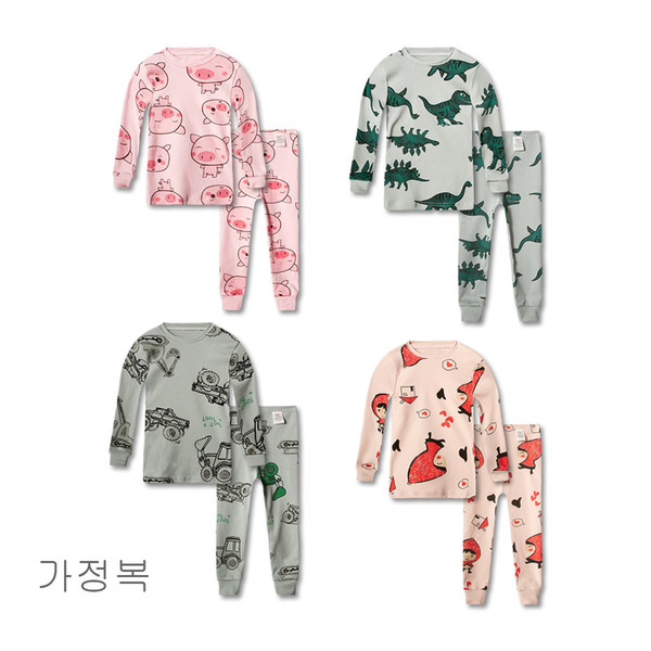 Baby home service suit Korea autumn and winter children's cotton print Qiuyi Qiuku / infant child (1~3 years old, 80~100cm)