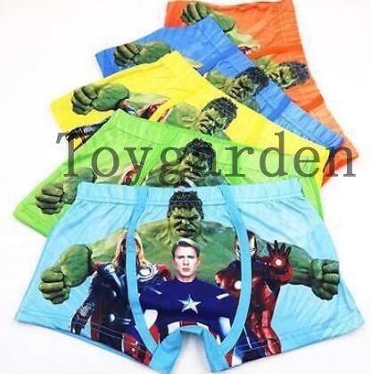 Wholesale the latest 10 pcs captain hulk Children underwear Boxer shorts kids gifts