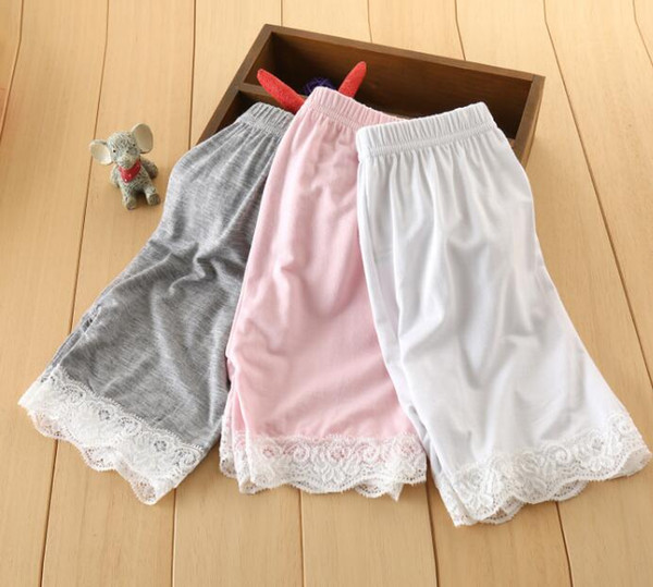 girls cotton short leggings summer fashion lace short leggings for girls lace safety pants shorts baby girl short tights