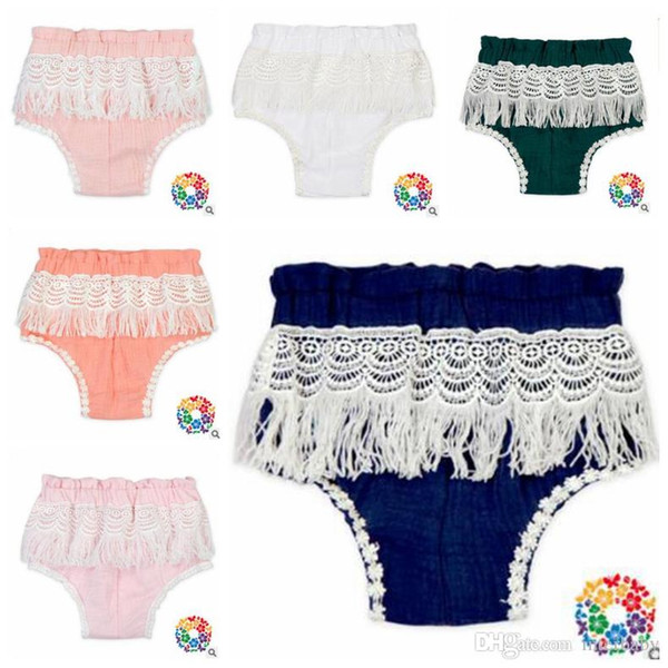 Baby Clothes Bloomers Diaper Cover INS Tassels Panties Infant Ruffles Briefs Cotton Fashion Underwear Toddler Pants Summer Kids Panties J419