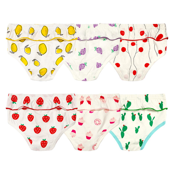 1-5 years old girls underwear cute cartoon fruit cotton female baby creative lace underwear baby triangle underwear