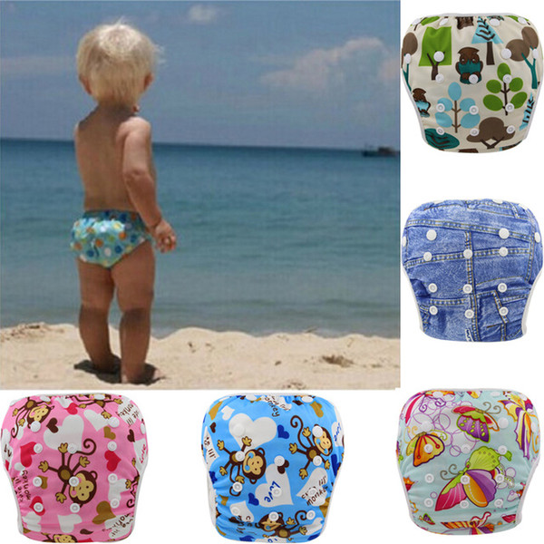 Baby Swim Diaper Pant Washable Reusable One Size Breathable Cover Reusable Pants Infant Toddler Nappy 0-3 Years 10 Colors