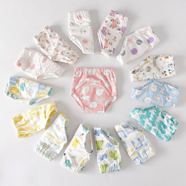 Cute Training Pants for Little Baby Pure Cotton Baby Training Diapers Wholesale Baby Girl Boy Potty Training Underwear Panties 18052902