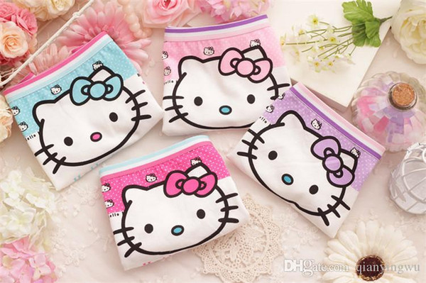 factory outlet Cute cartoon Hello Kitty cotton blend children girl underwear baby girl pants girls underwear A021304