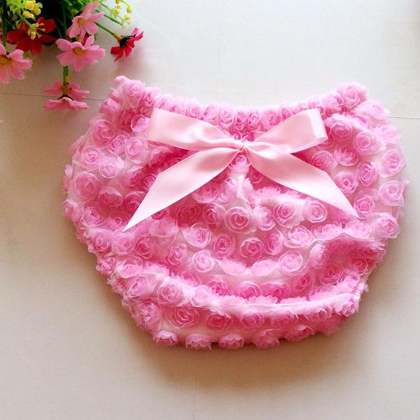 Clothes Hot Sale Top Fashion Europe Summer 2016 New Baby Girls Cotton Lace rose Bow PP panties Girl Clothing Freeshipping