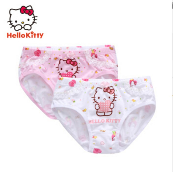 Hello Kitty new baby, children's cotton underwear, cute strawberry cartoon girl student elastic triangle underwear box ZhengRui15014140