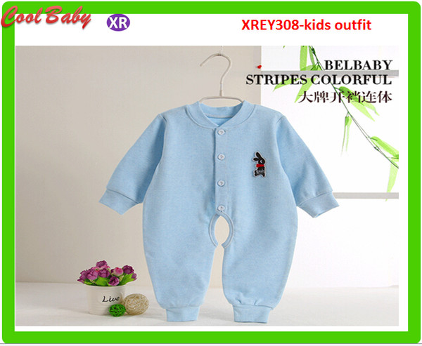 Cotton Infant Cotton Underwear Baby coveralls Romper Climbing Clothes cotton Soft Kids Clothes Suit 3colors XREY308