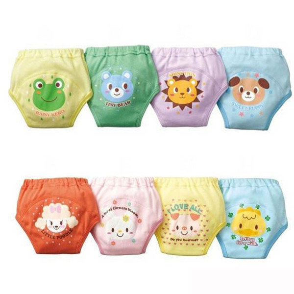 4 layers cartoon baby training pants waterproof diaper pant potty toddler panties newborn underwear reusable training pants 4pcs/lot