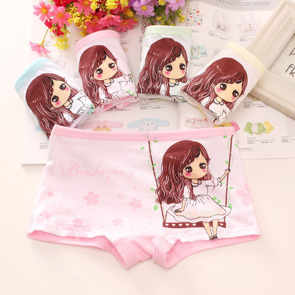 2019 New Fashion Kids Panties Girls' Briefs Female Child Underwear Lovely Cartoon Panties Children Clothing 1 Piece 2-10 Years