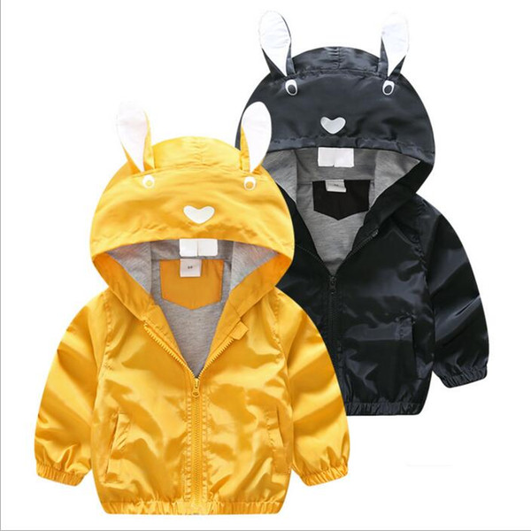 Kids Windbreaker Coat Boys Animal Cartoon Hoodies Baby Long Sleeve Jacket Tops Outwear Garment Sweatshirts Jumper Baby Kids Clothing B2709