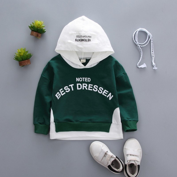 2019 Spring Autumn Baby Clothes Toddler Boys Girls Cotton Leisure Hooded Sweatshirts Infant Letter Blouse Hoodies Tops For 0-4 Year.