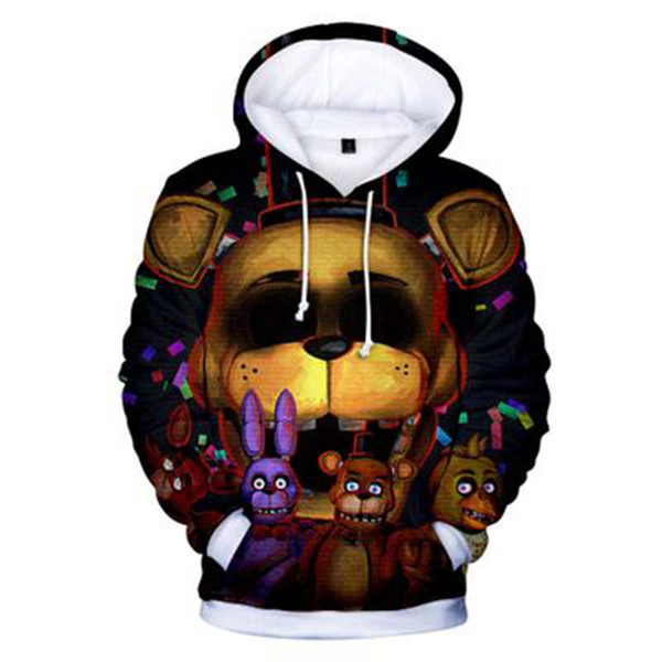 3D Print Girls Boys Five Nights at Freddy's Winter Autumn Outerwear Jackets Coats Kids Hooded Sweatshirts Childres Pullover Tops