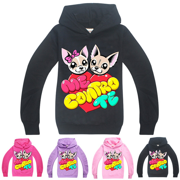 ME CONTRO TE Cute Dogs Kids Hoodies Spring and Autumn 4 Colors 6-14t Kids Girls Pullover Hoodies Sweatshirts kids designer clothes DHL SS302