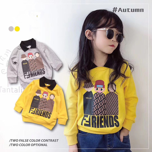 new arrive baby Boys girls hoodie kids turndown collar Long Sleeves sweater chlid sweatershirts Children's clothing