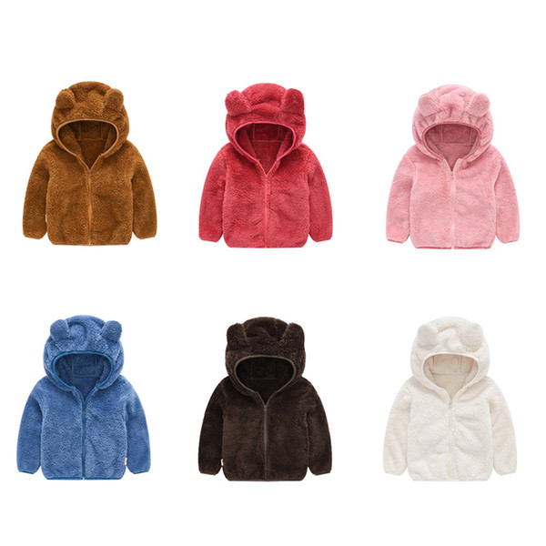 Kids Designer Clothes Boys Girl Toddler Coat Bear Style Clothing Infant Spring Autumn Winter Sport Plush Cloth