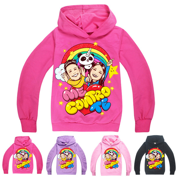 ME CONTRO TE Printed Kids Hoodies Spring and Autumn 4 Colors 6-14t Kids Girls Pullover Hoodies Sweatshirts kids designer clothes SS301-U