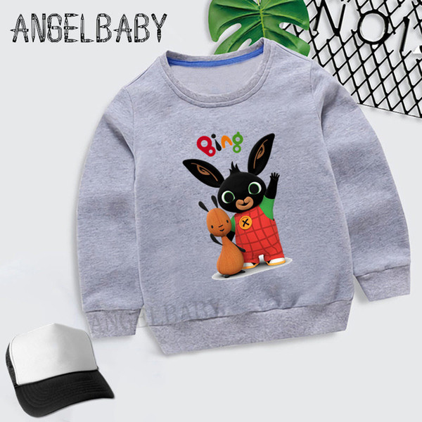 Boys Girls Sweatshirt Kids Bing Rabbit/Bunny Cartoon Print Hoodies Children Autumn Tops Baby Cotton Clothes,KYT5169 CJ191129